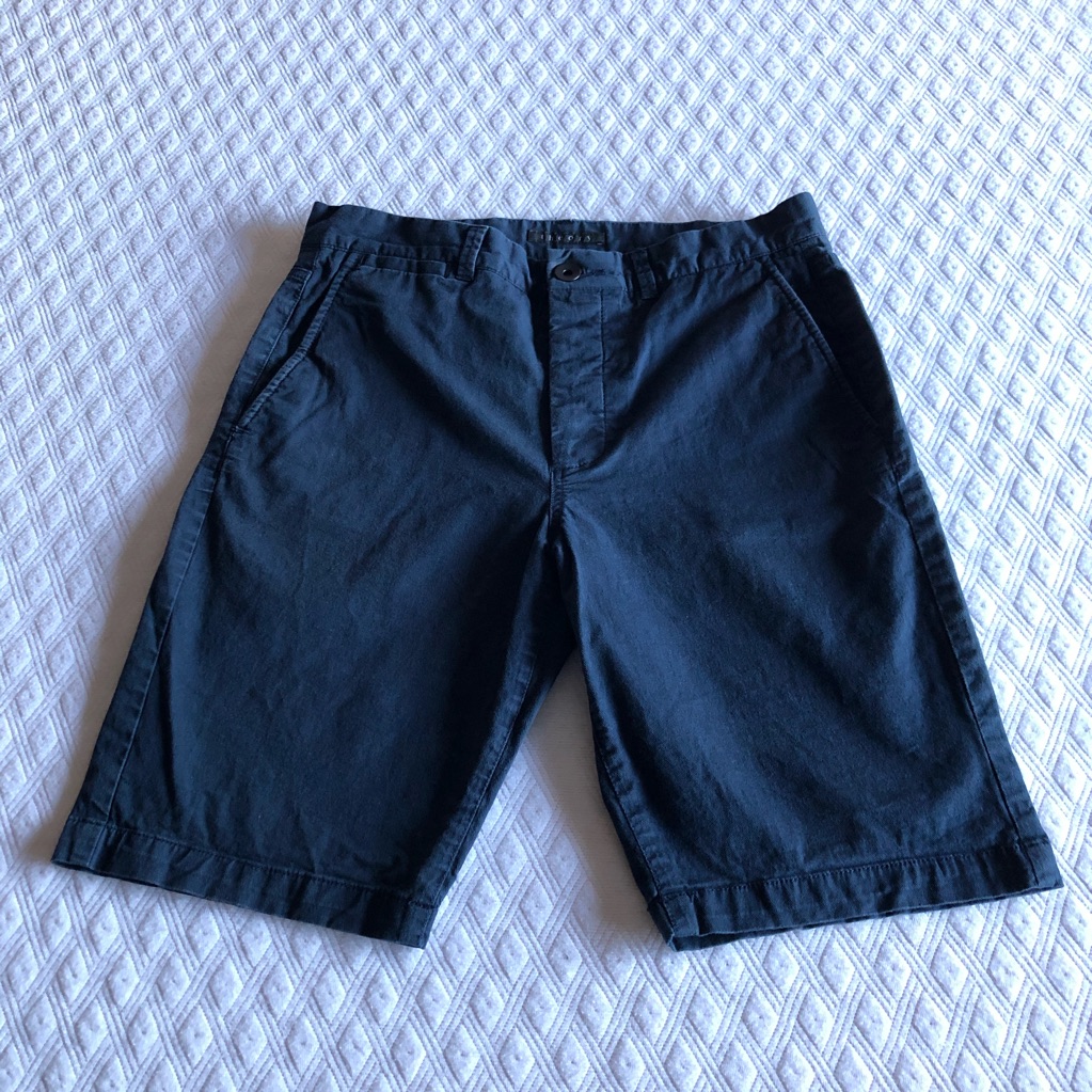 Theory Navy Blue Bermuda 10 Inseam Bredford Trival